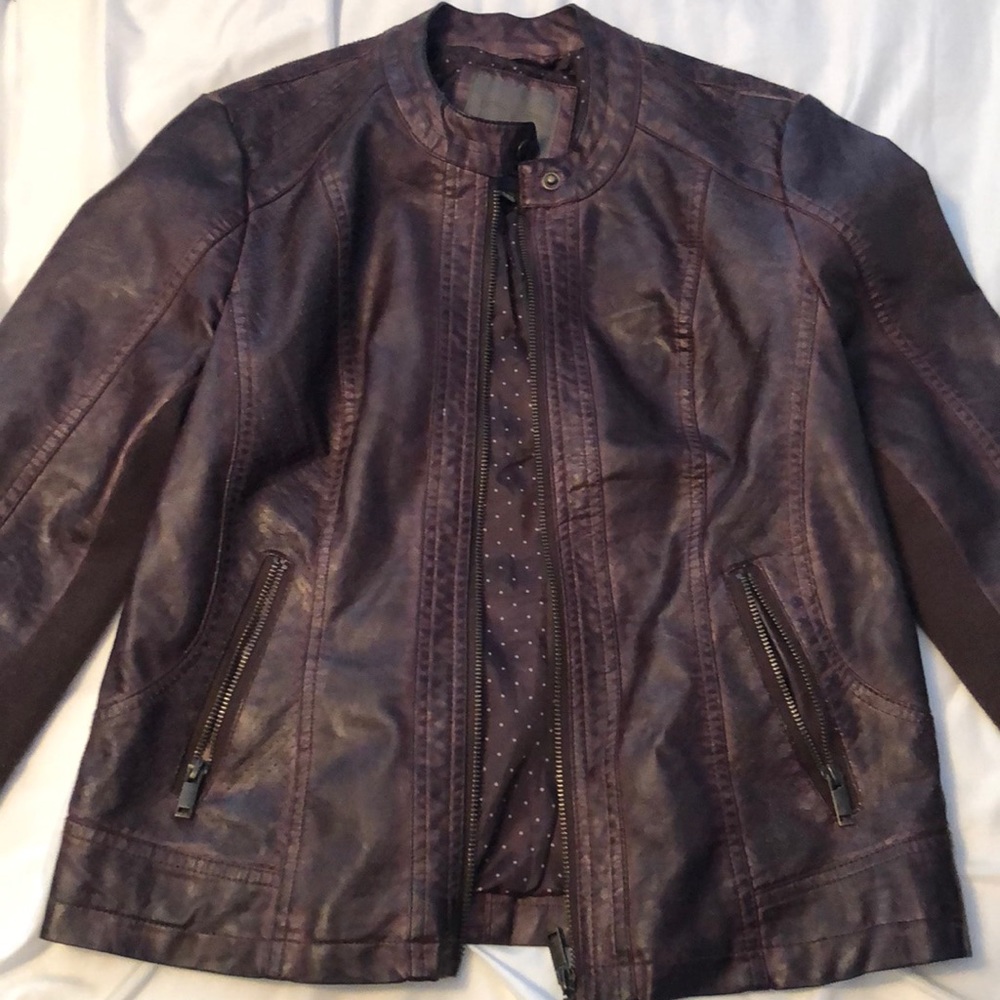 Brown leather jacket